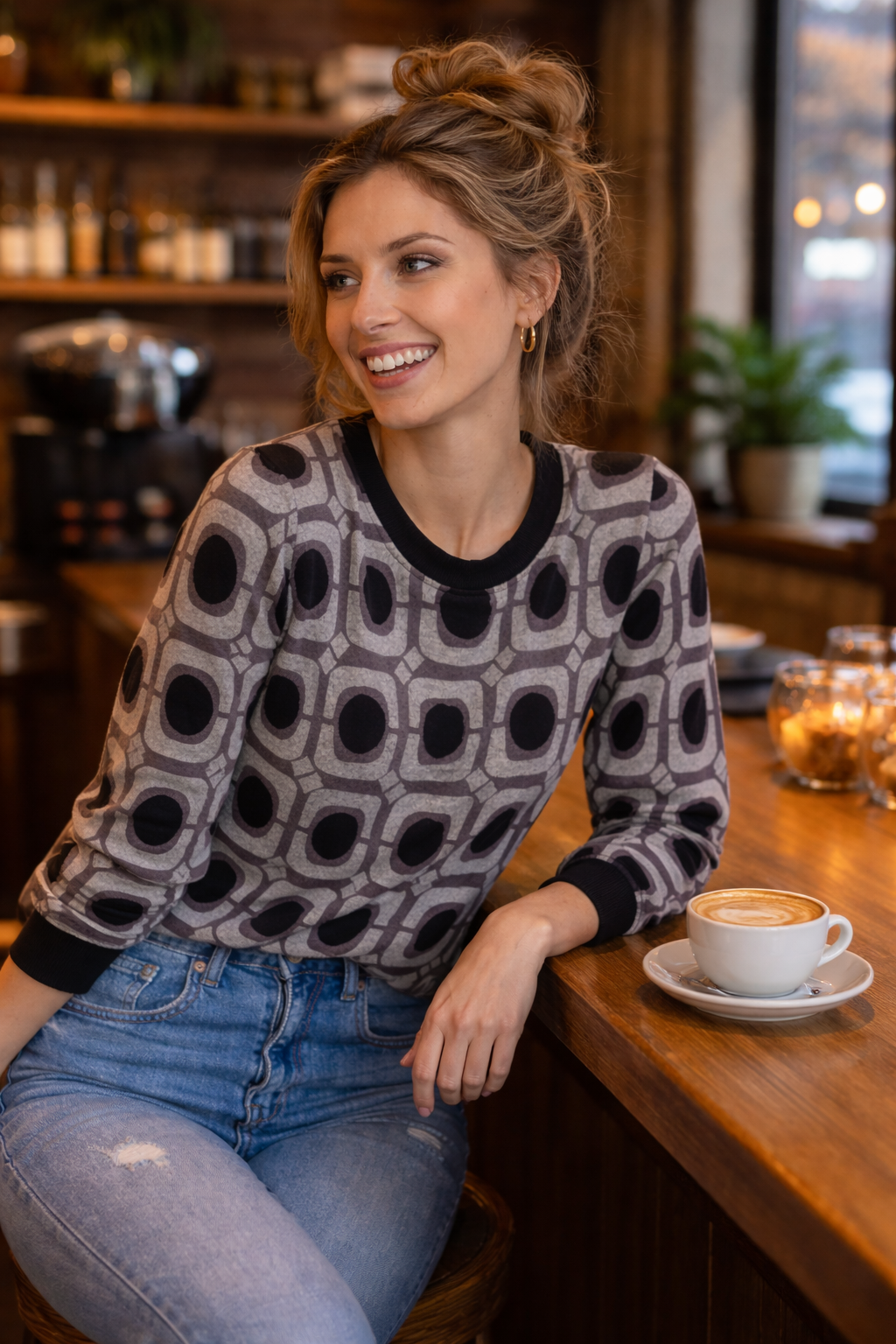 Grace jersey Geo print