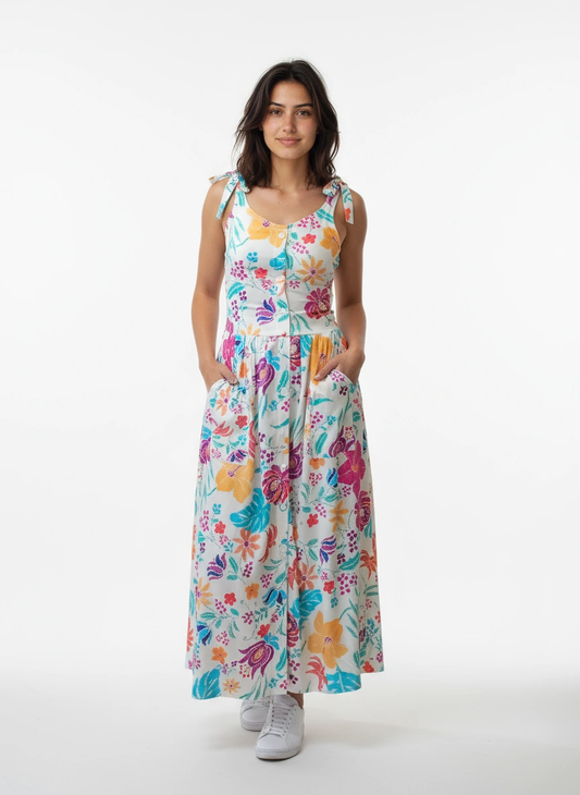 Steph Dress Hawaiian Floral