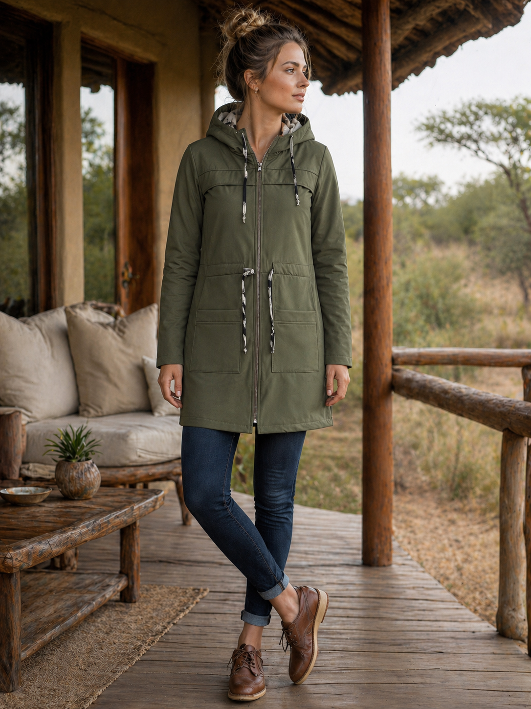 Amira Hoodie Soft Shell Bush