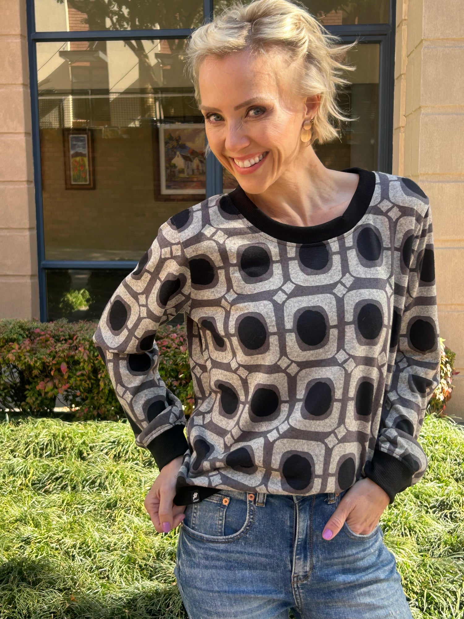 Grace Jersey Black Geo