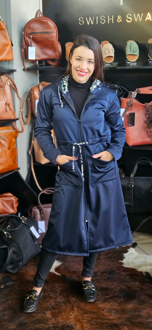 Amira Hoodie Soft Shell Navy Delivery End May