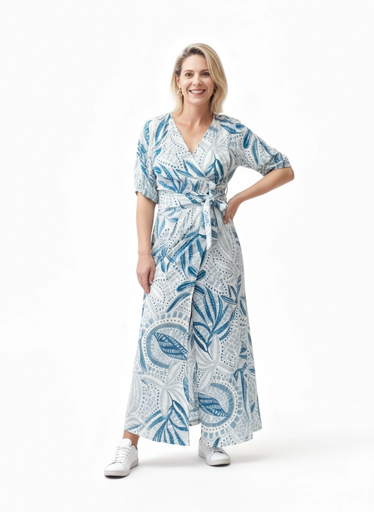 Nicole Dress Mosaic Fern