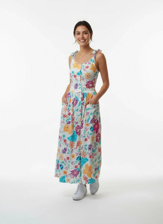 Steph Dress Hawaiian Floral