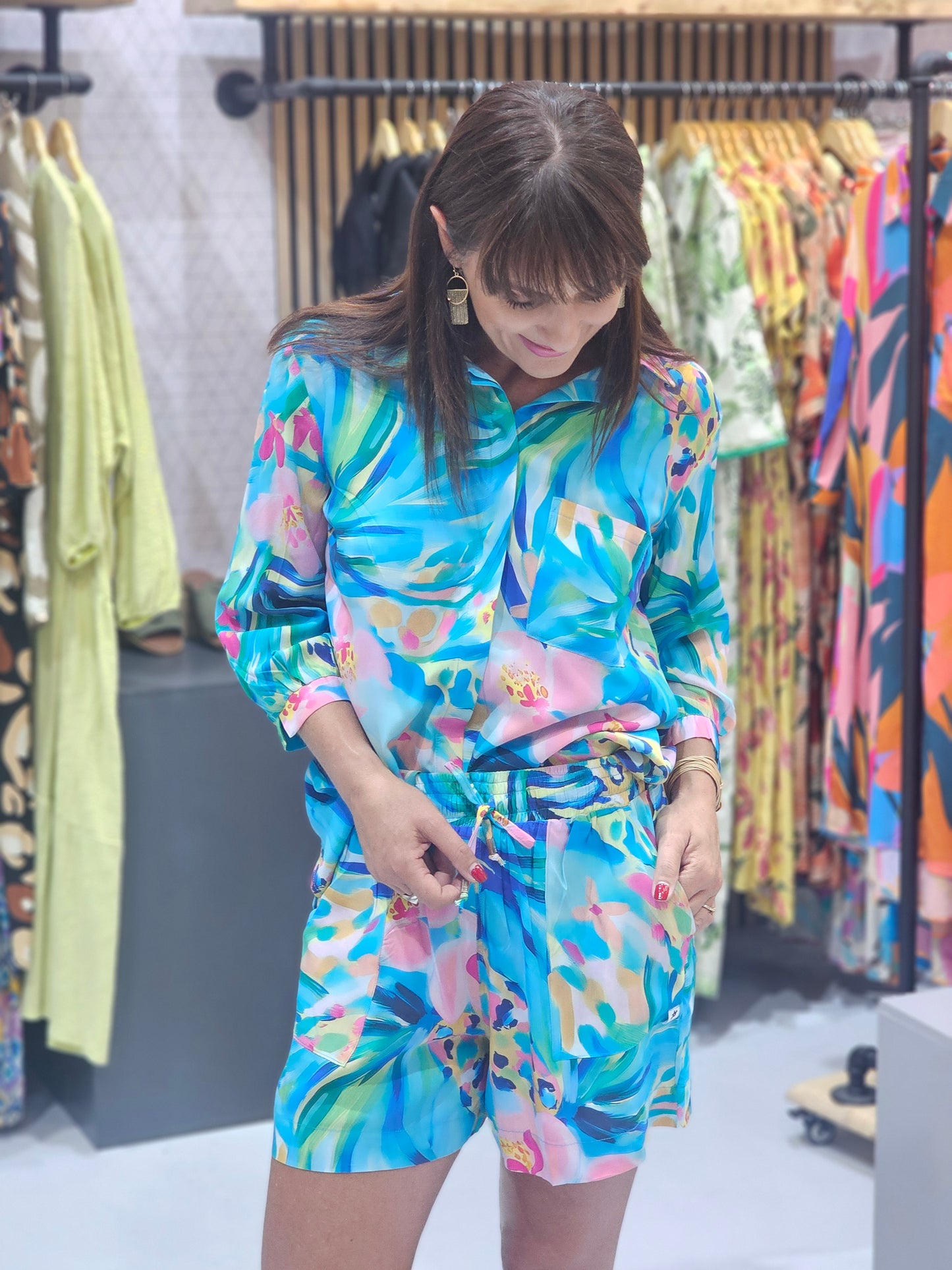 Harvest Short Aqua Jungle