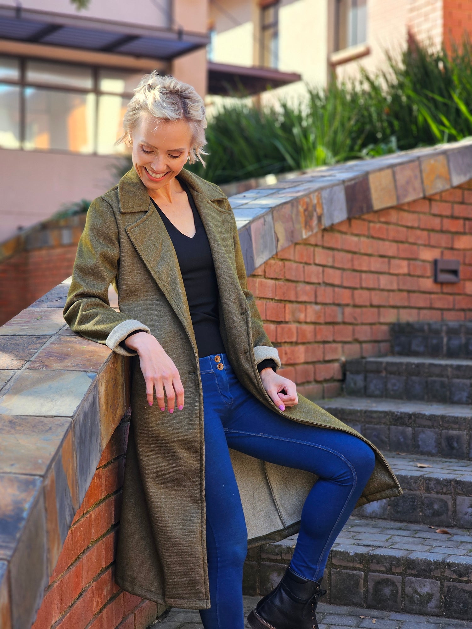 Jane Coat Moss Melange