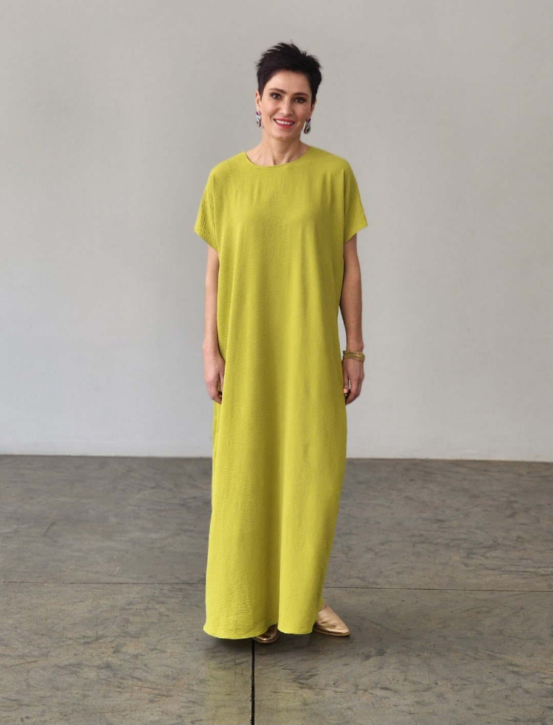 Aura Dress Chartreuse