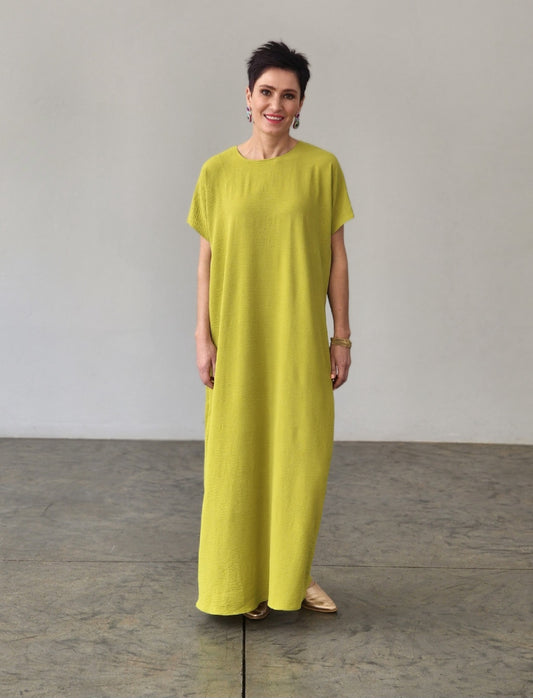 Aura Dress Chartreuse