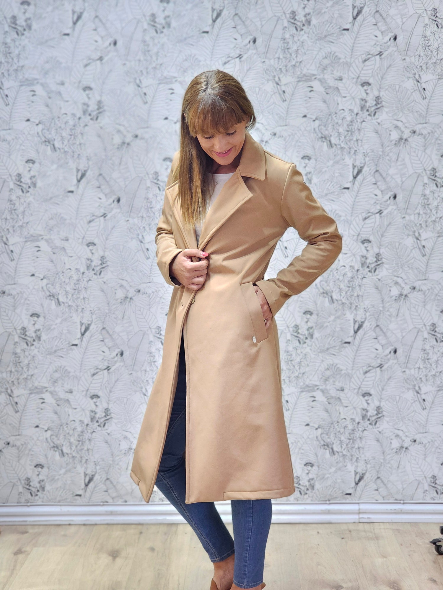 Jane Coat Soft Shell Camel