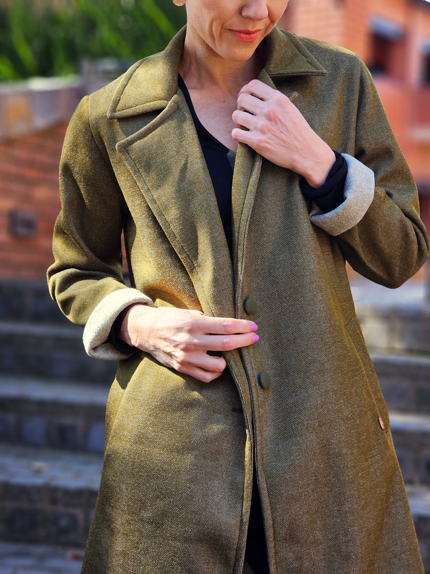 Jane Coat Moss Melange