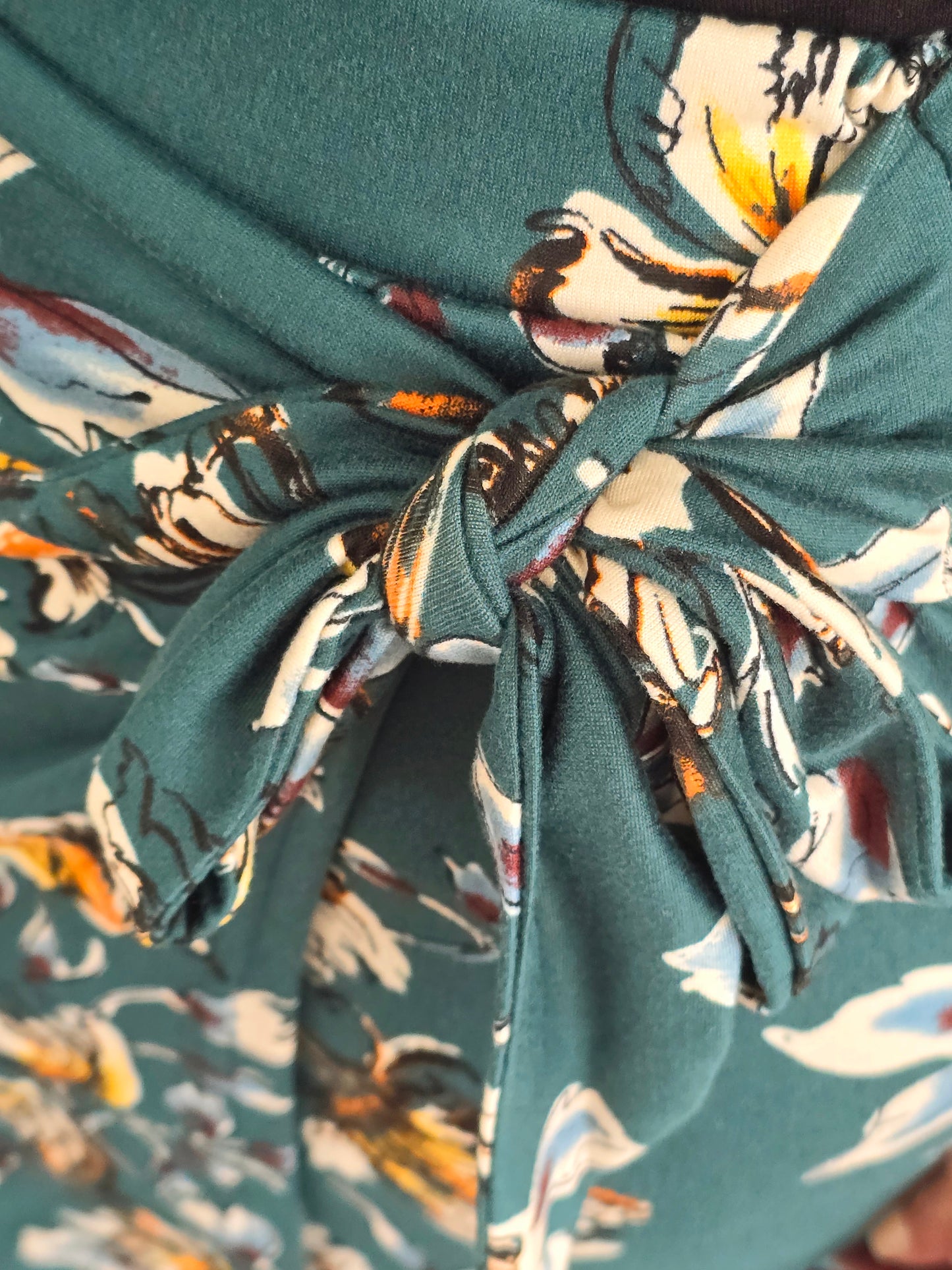Belize Wrap Skirt Emerald Floral