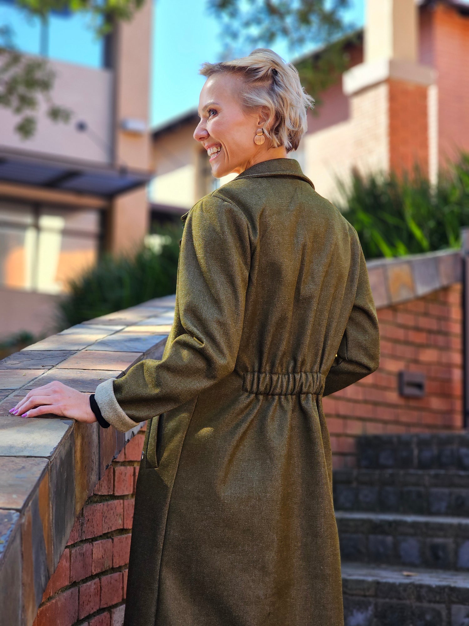 Jane Coat Moss Melange