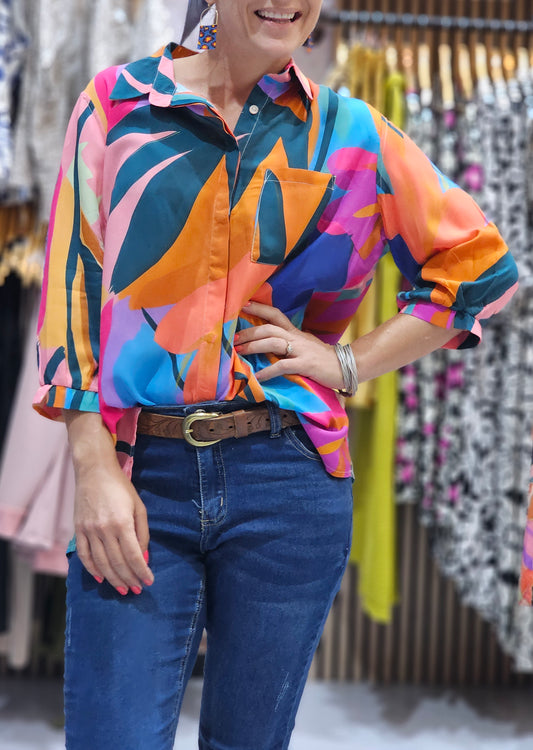 Breath Blouse Bold Floral